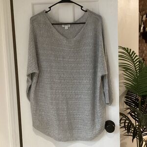 Market & Spruce (Stitch Fix) Light Gray scoop Neck Sweater Rivera Dolman.